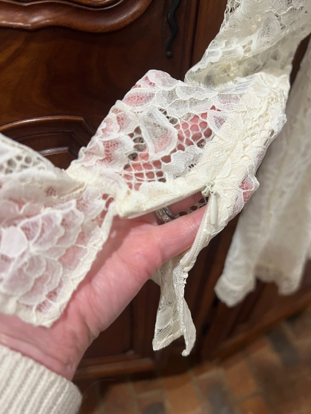 For Love & Lemons Romantic Cream Lace Mini Dress NEW - Picture 10 of 13